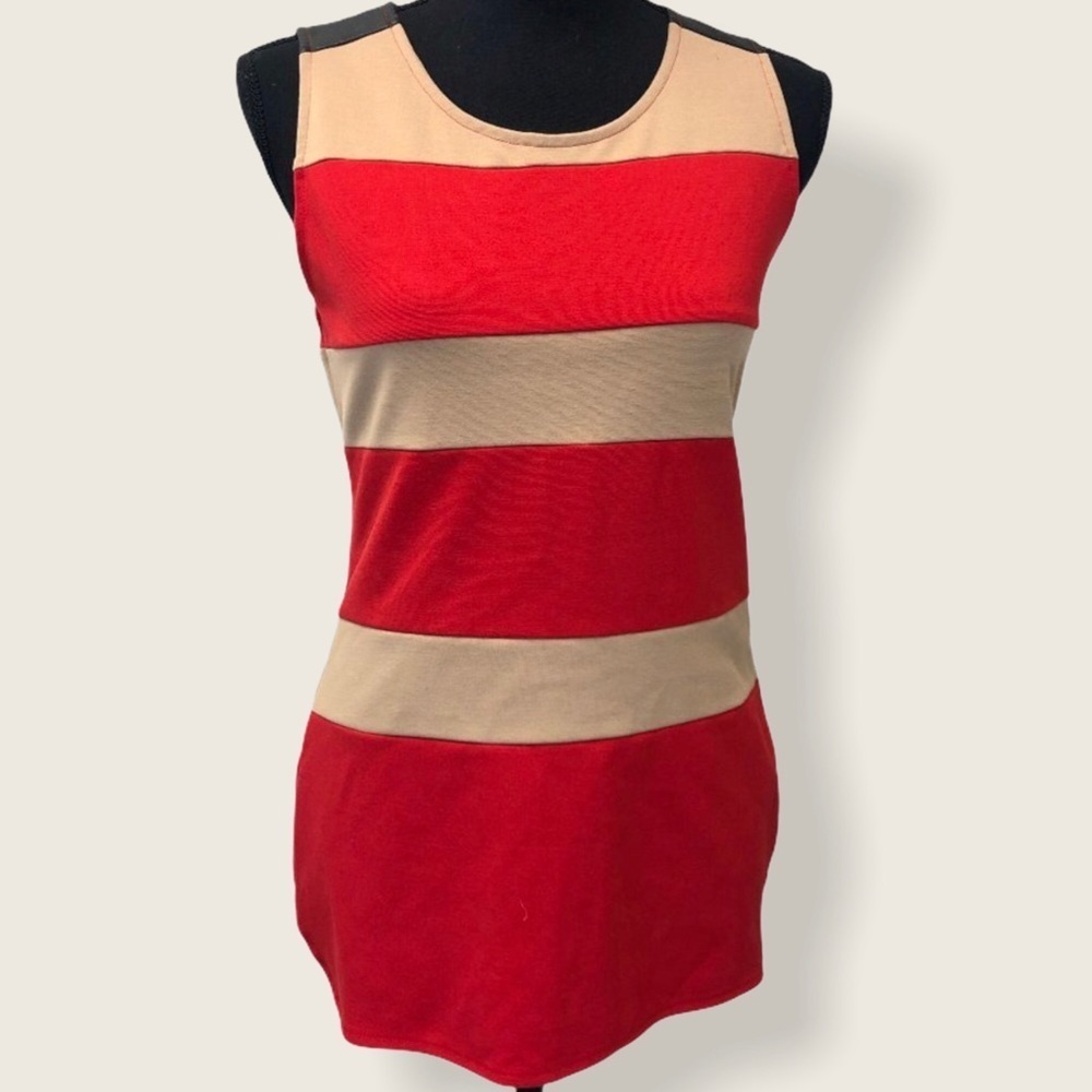 Ny&c Stripe Sleeveless Tunic Top